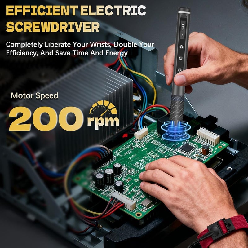 Tanso Precision Electric Screwdriver, 3.7v Laptop Screwdriver Set,71 In 1 Electronic Tool Set, Cordless Rechargeable Portable Repair Tool Set For Computer, Laptop, Mobile Phone, Camera, Watch Repair - Image 4